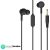 ZEBRONICS Zeb-Bro+2 Black 14mm Drivers Wired Earphone with MIC 1.2m Cable. in-Ear Design, 3.5mm CONNECTER, DEEP BASS, Extra eartips Pair