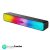 Portronics Radian 16W Bluetooth Stereo Soundbar with Multicolour LED Lights, in-Built FM Radio, Built in Mic, Aux in 3.5mm, Micro SD Slot(Black)