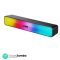 Portronics Radian 16W Bluetooth Stereo Soundbar with Multicolour LED Lights, in-Built FM Radio, Built in Mic, Aux in 3.5mm, Micro SD Slot(Black)