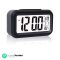 OVEERA Digital Alarm Clock for Home Bedroom with Smart Automatic Sensor Backlight LCD Screen,Date & Temperature for Students Desk Table-ABS Plastic,Black,Medium