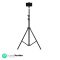 Tygot Lightweight & Portable Portable 7 Feet (84 Inch) Long Tripod Stand with Adjustable Mobile Clip Holder for All Mobiles & Cameras (Black)