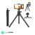 HIFFIN MT-11 Camera Tripod, Mini Flexible Tripod Stand with Hidden Phone Holder w Cold Shoe Mount, 1/4” Screw for Magic Arm, Universal for iPhone 11 Pro Max XS Max X 8 7 Samsung Can on