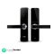 Ozone Smart Door Locks | Main Door Locks for Home | Fingerprint Door Lock | Metal Handle | RFID Card | Smart Door Lock | Emergency Key | Black | 24 Months Warranty (Without Wi-Fi) (Silver)