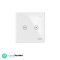 Auslese® (2 Gang 10A) Smart Touch Crystal Glass Panel Modular Indian Roma Standard Fitting Wifi Switch for Smart Home, Work with Alexa, Google Home and Support IFTTT (White)