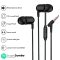 UBON Earphones UB 760 Universal Runner Earphone with mic Wired Hi-Resolution Audio Deep Ergonomic Sweatproof Earbuds for All Smartphones Dynamic 10mm Driver, (Black)